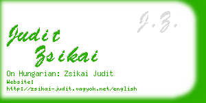 judit zsikai business card